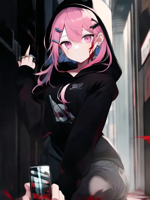 VastDebit8202의 夜の小道で貧乏少女の鮮血目