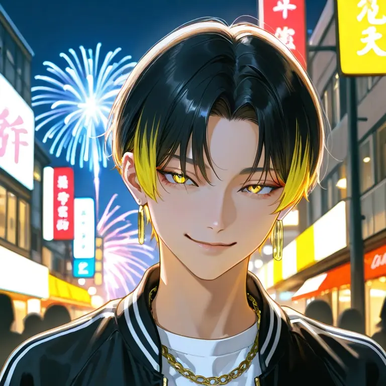 Uru_96의 花火大会の夜、コンビニの駐車場で