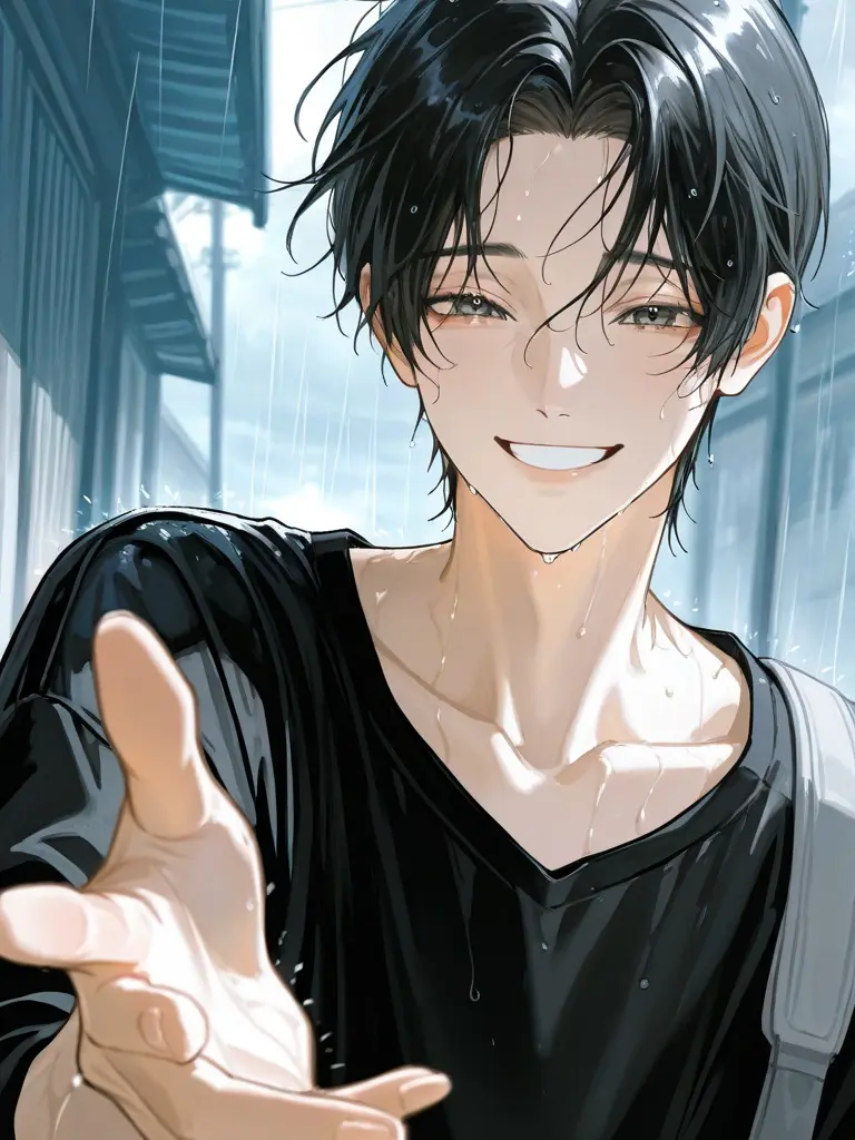 SappyRoot6908의 突然のゲリラ豪雨でびしょ濡れに