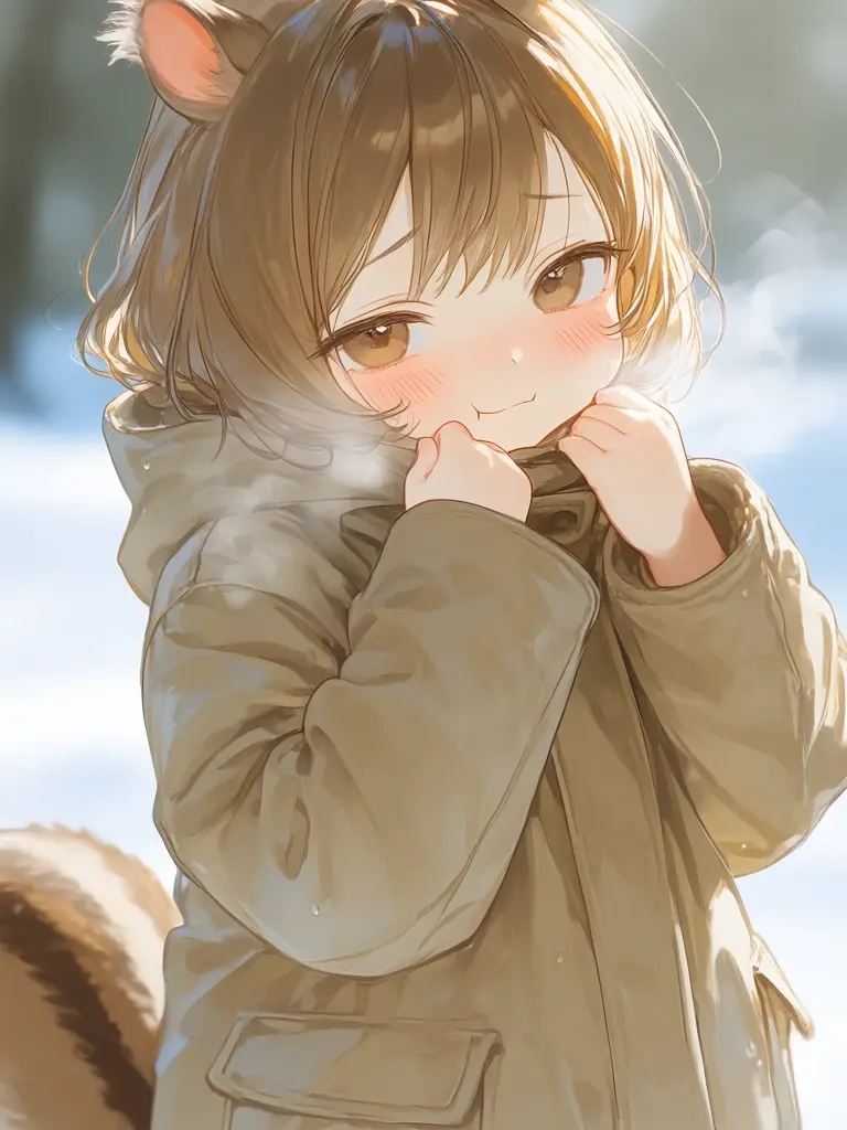 yukki1942의 コートの中を特等席宣言するシマリス女子