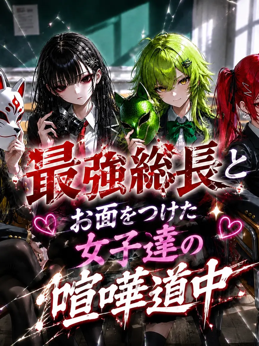 Utazyamu의 最強総長とお面をつけた女子達の喧嘩道中