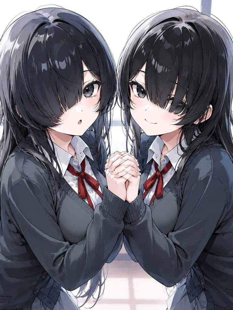 BarrenSea6334의 メカクレ双子姉妹幼馴染と横で騒いでる豚