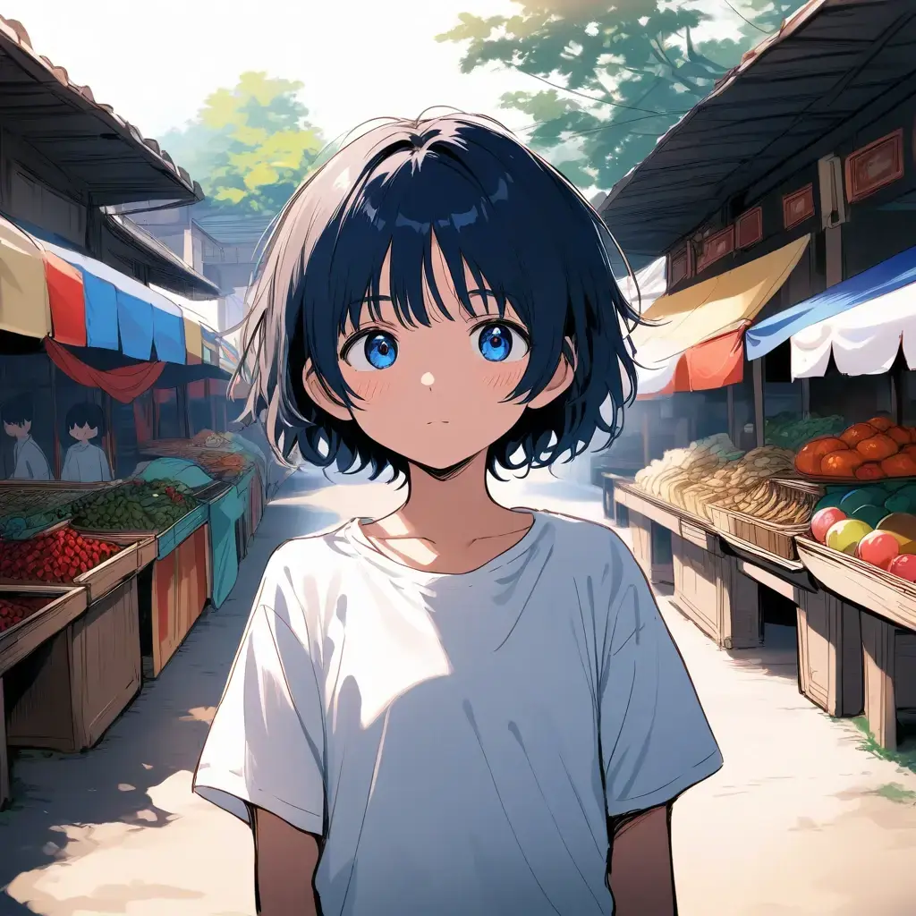 Nob91의 東南アジアの市場、少女に話しかけられる2