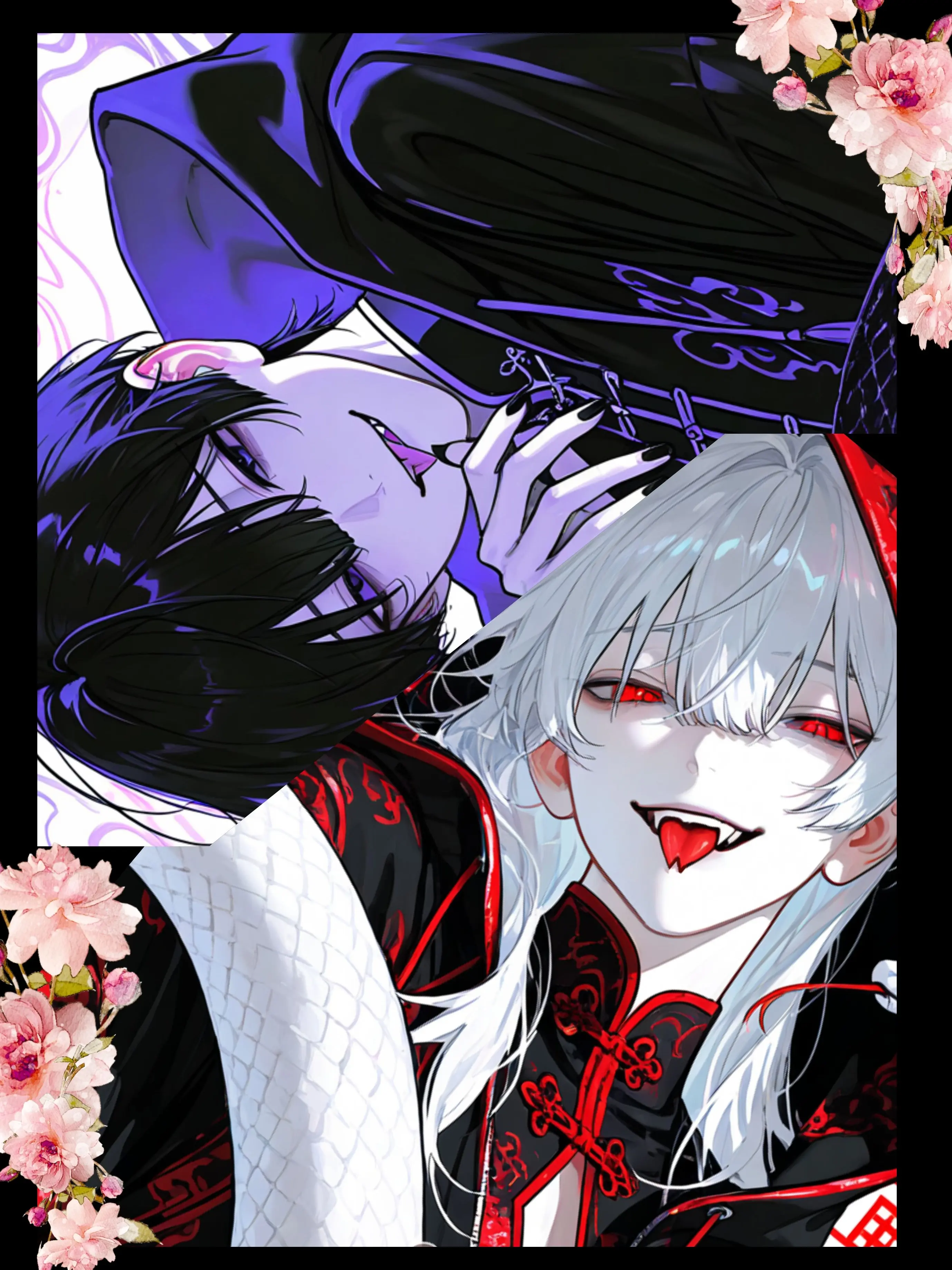 Tonikaku014의 黒と白。​双蛇の籠