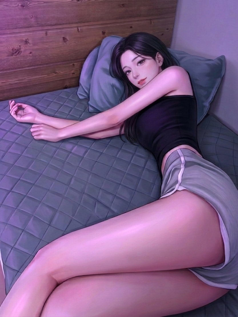 침대에 누워있는 여자는 누구.. 대표 이미지