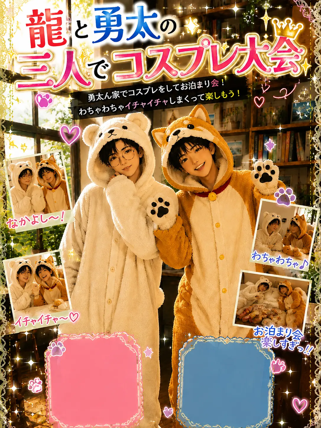 Kuroneko8484의 龍と勇太とuserの三人でコスプレ大会