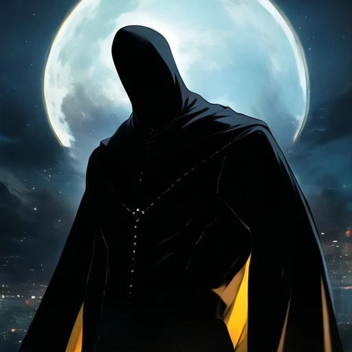 黒いフードの男