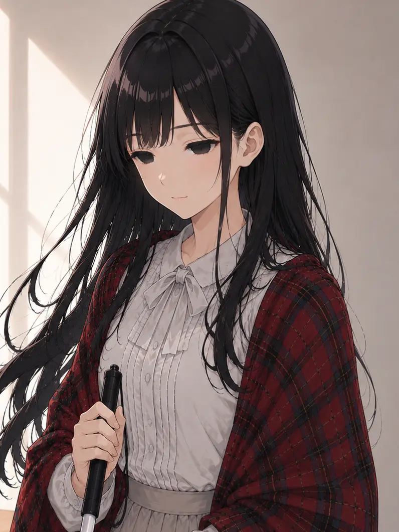 amn_jai1234의 将来が不安な盲目の女性