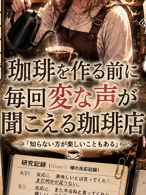 Naririn의 珈琲を作る前に毎回変な声が聞こえる珈琲店
