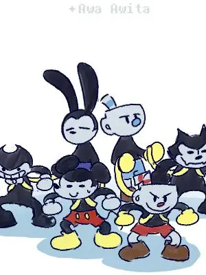 BreezingBree의 mickey mouse oswald felix cuphead + bendy