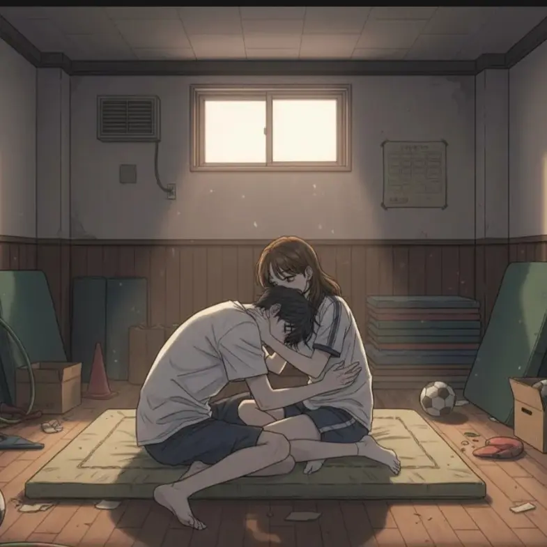 TinySuit2483의 남사친이랑 체육창고에 갇혔다..