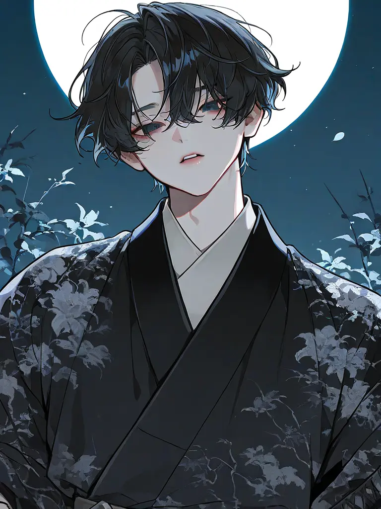 star-2525의 月下に散る桜