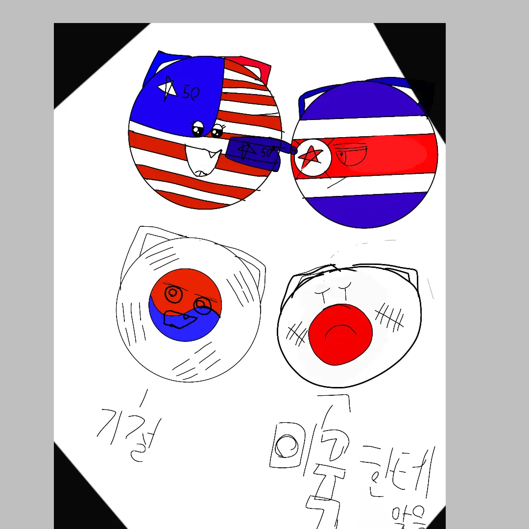 LinearKiwi5019의 한국,미국,일본,북한의 사이