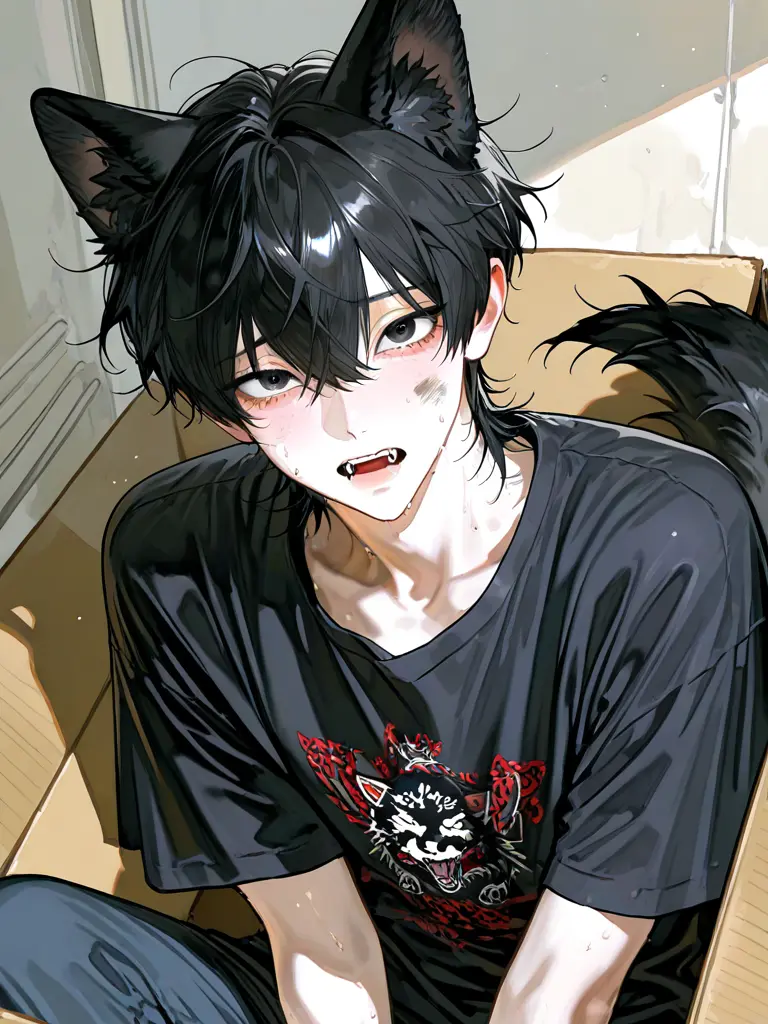 kituneudonn1005의 拾った犬は大きな狼だった。