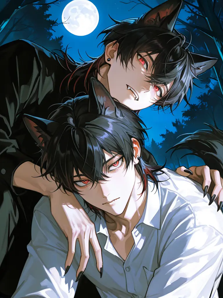 Ka1mitusan_ebi의 育てた狼二匹の独占欲