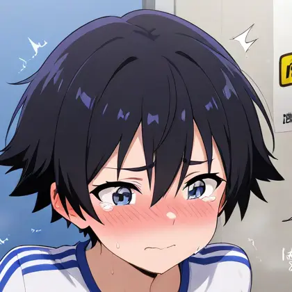 eyeondoo의 화장실이 잠겨서 당황하고 있는 소녀