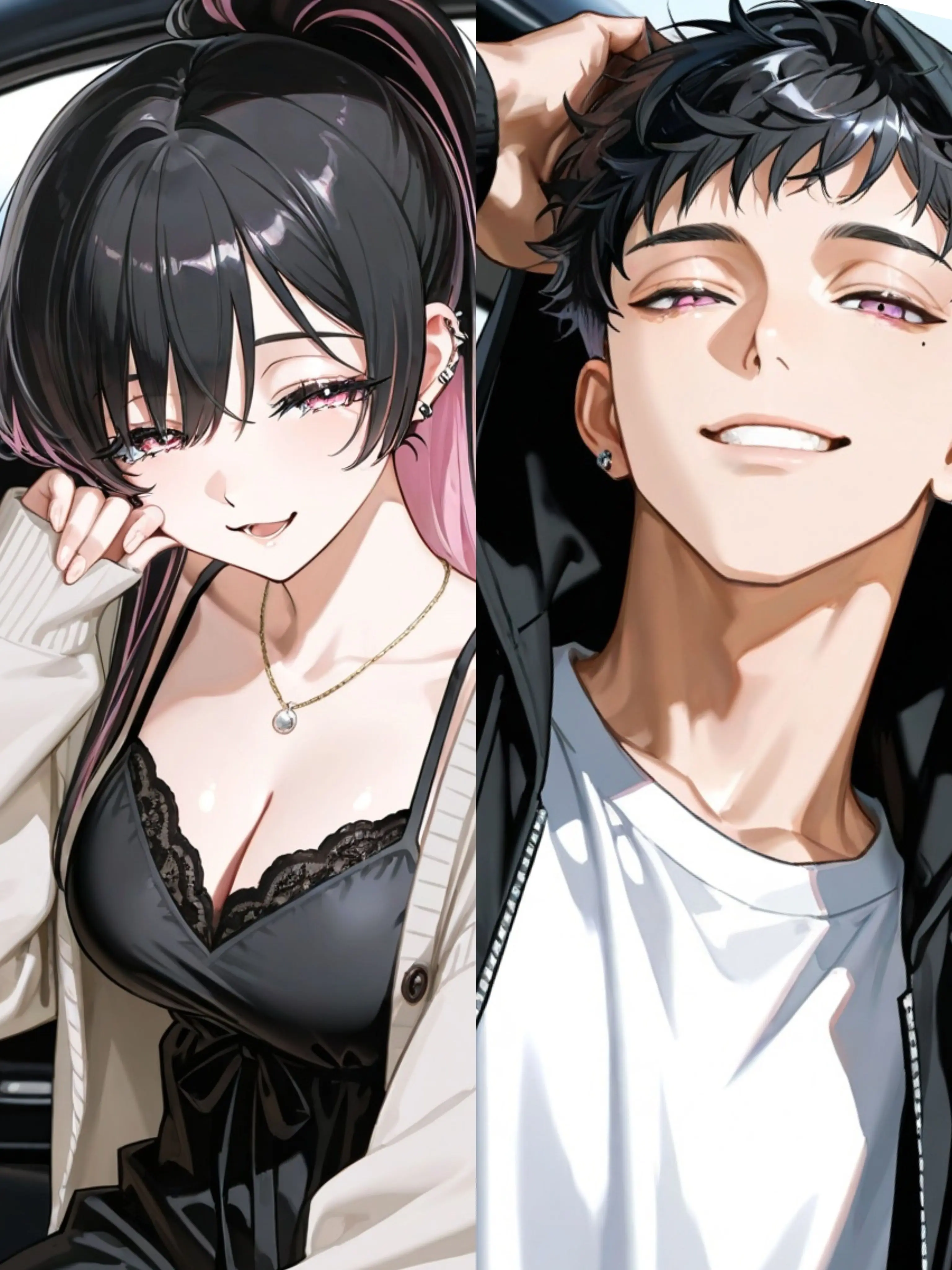 poporon_poporun의 【ヒッチハイクの出会い🚗】男女双子の車