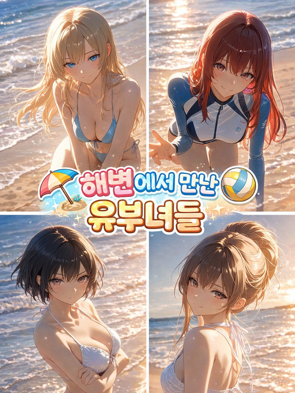 해변에서 만난 유부녀들 대표 이미지