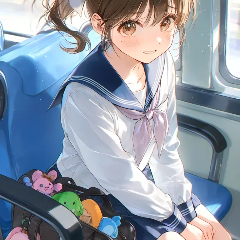 MellowWhale1672의 夜バスの隣席はポニテの彼女