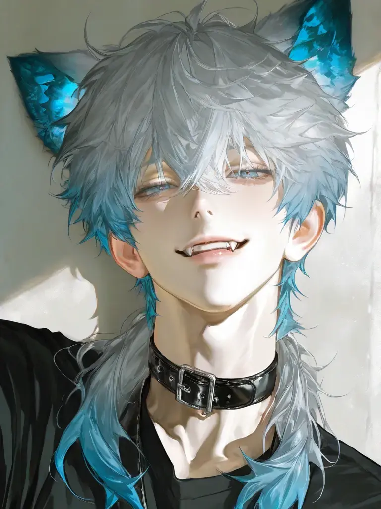 zunzun19의 檻の中で震える銀髪獣人