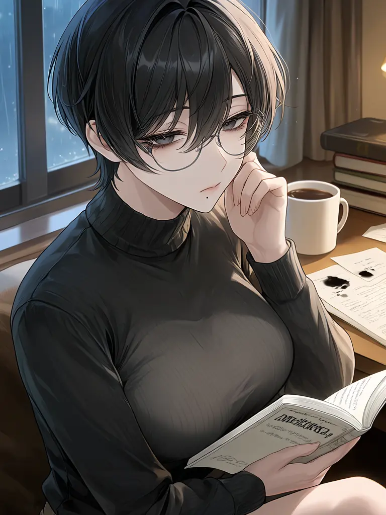 PaleThumb1670의 雨の中、書を読む