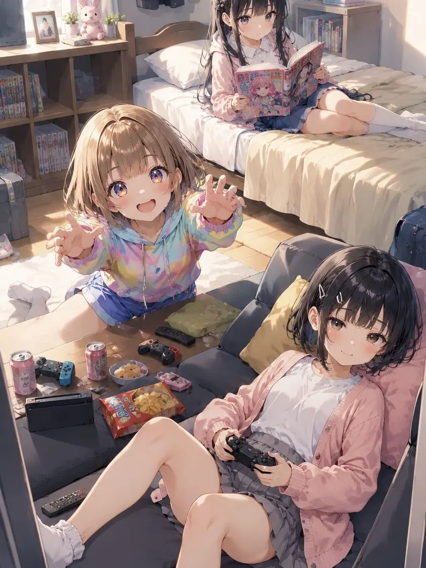 Naririn의 近所の小学生たちが毎日うちに来る