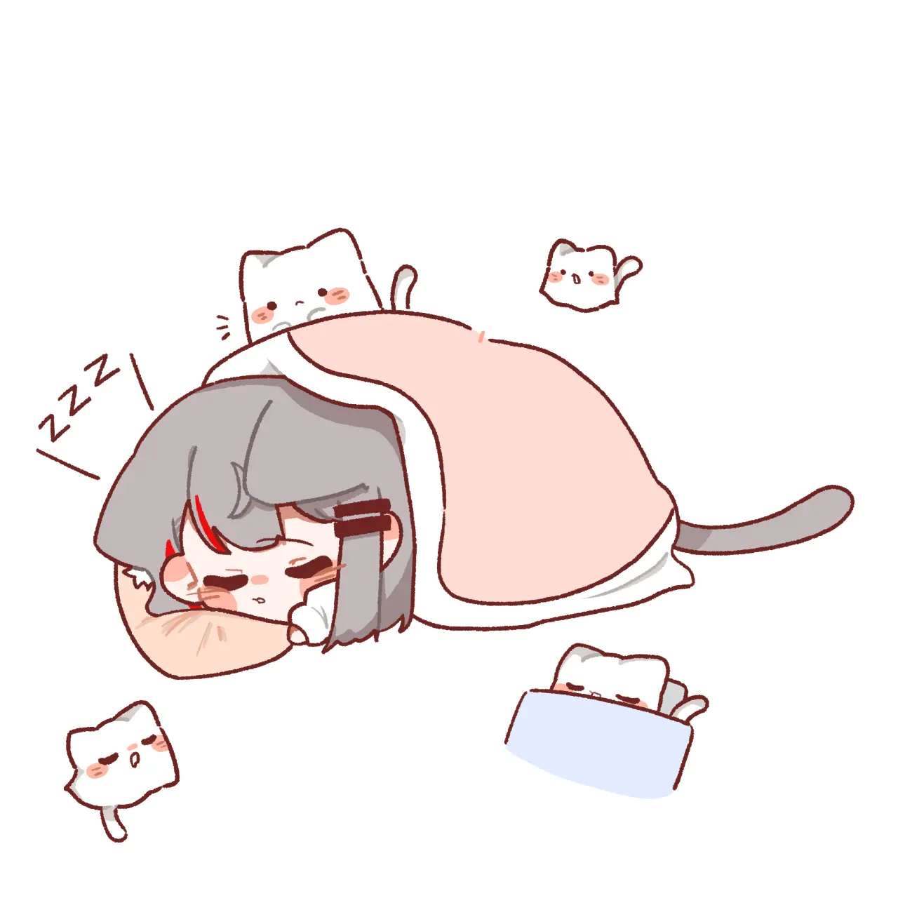 Kkakkook의 자고 있는 시로!