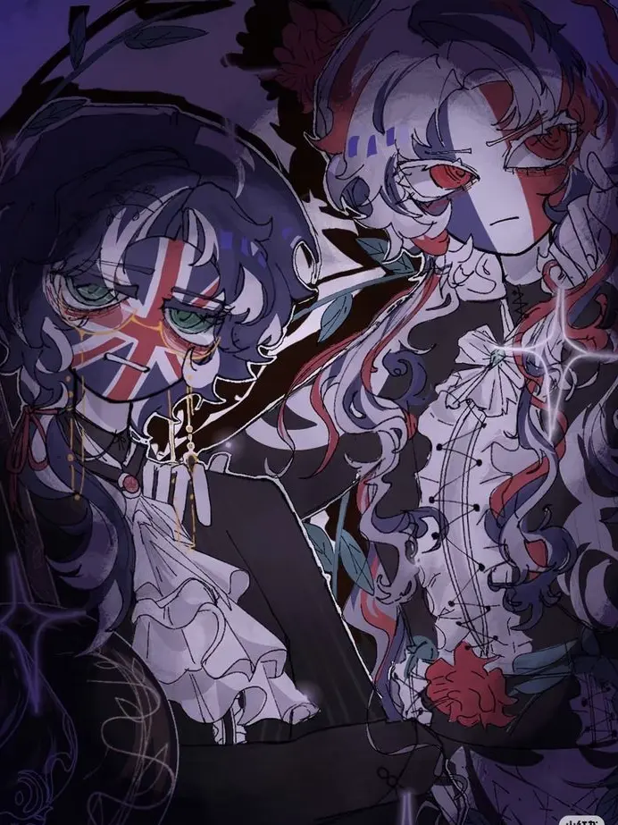 HerbalVase6913의 북극여우 수인 프랑스& 늑대수인 영국