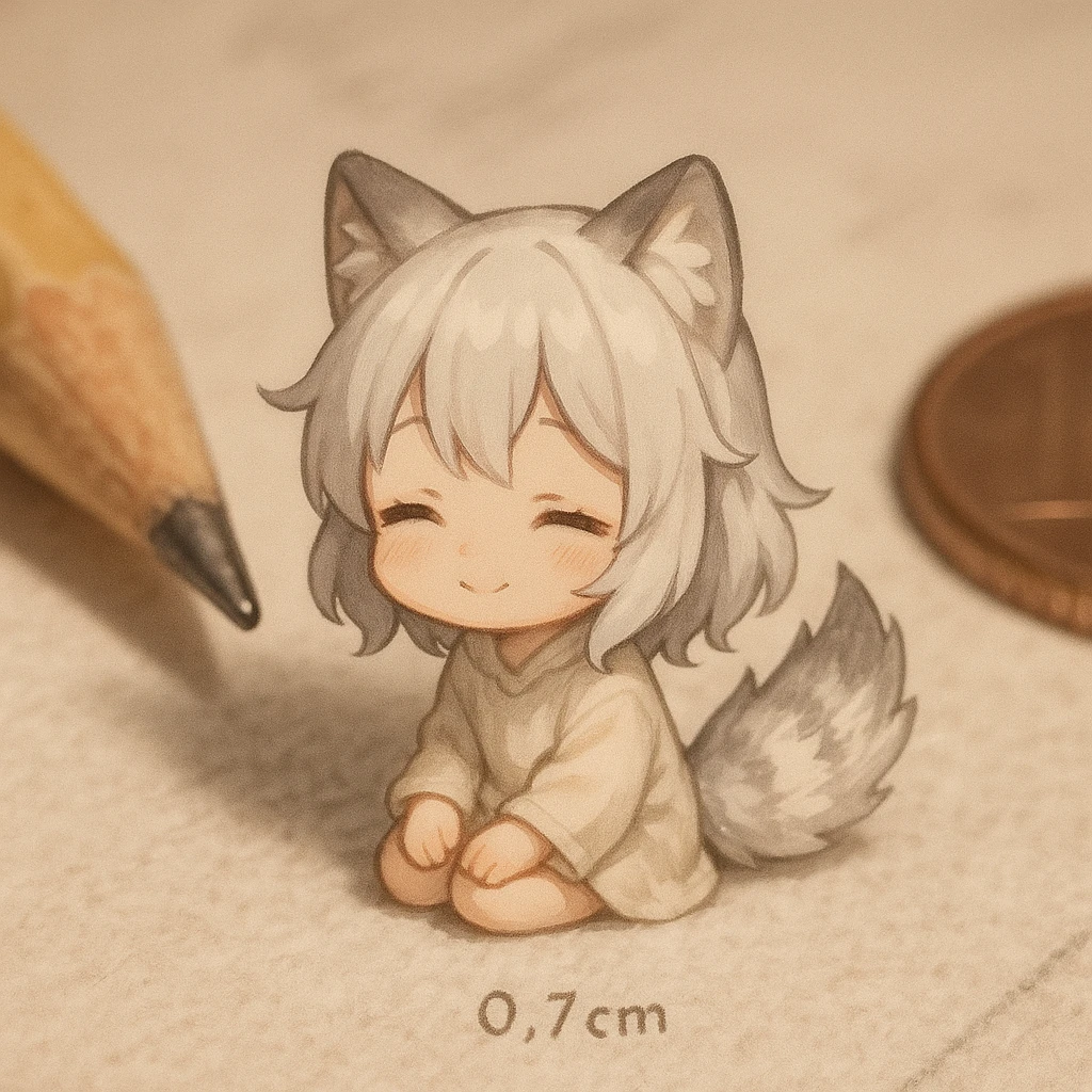 0.7cm 북극늑대