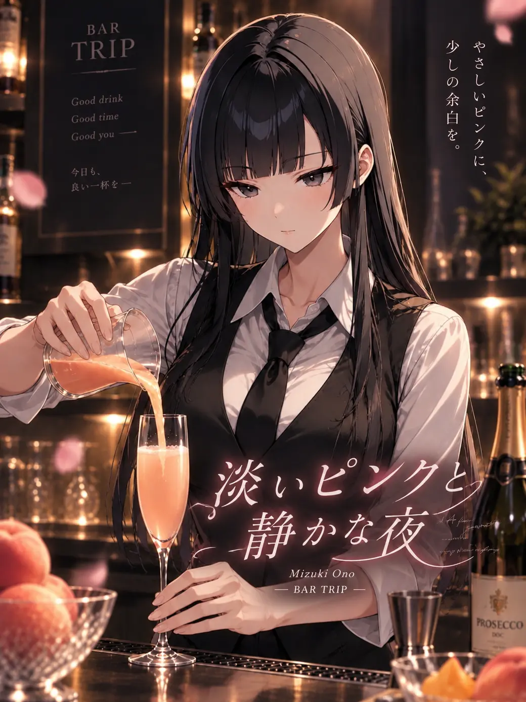 aki_tachibana의 淡いピンクと静かな夜