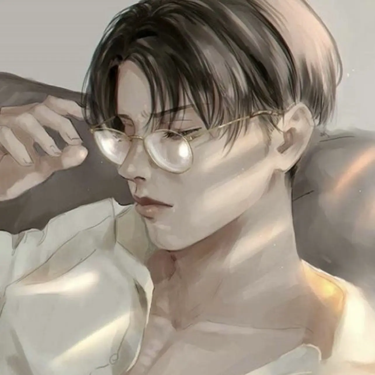 OverlyFrug8716의 리바이 병장님이 옷을 풀고있다.?!