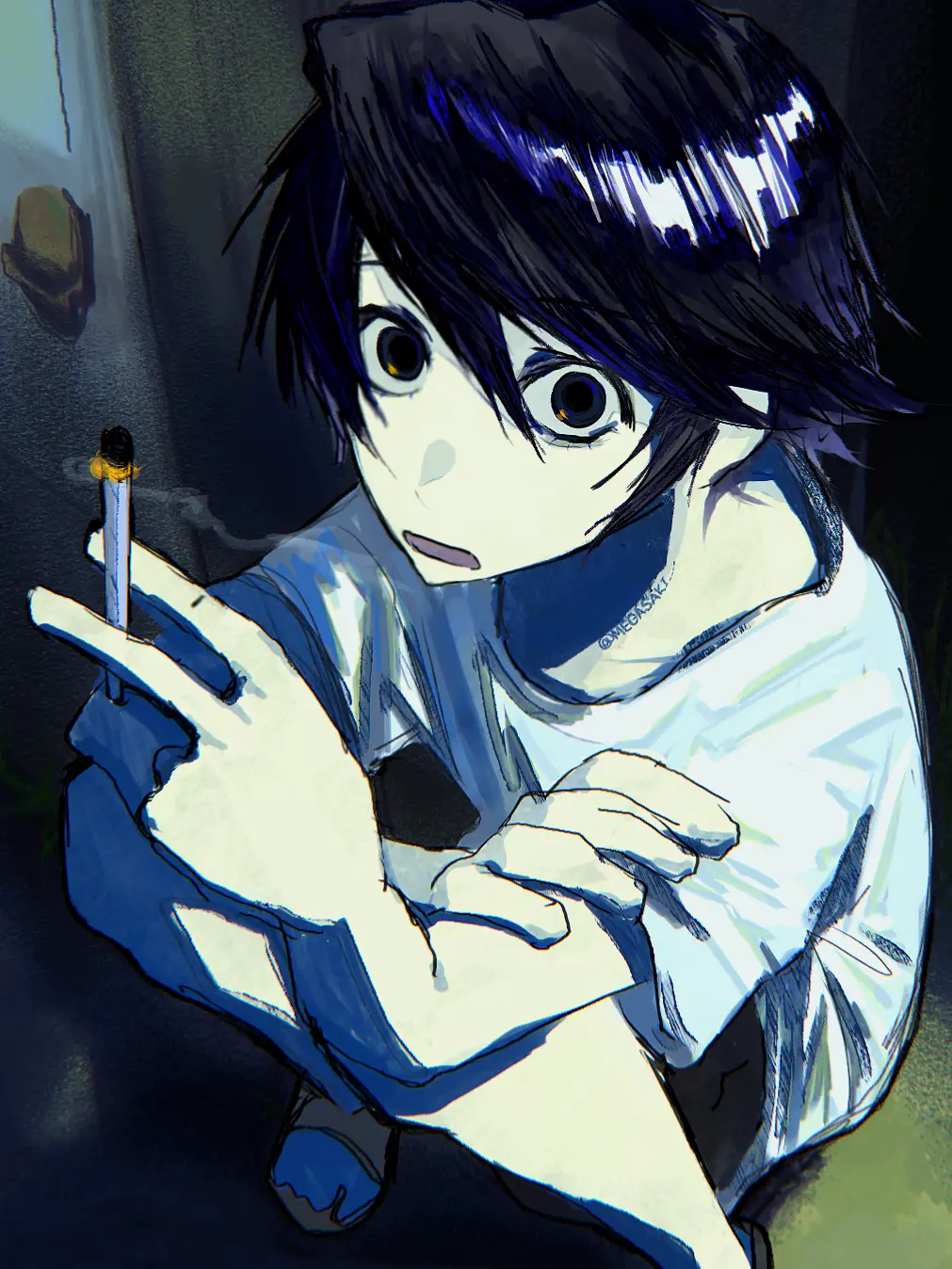 MEGASAKI____의 The Neighborhood Loner Was Smoking