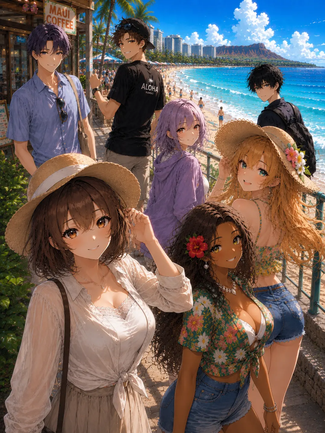Bootleg의 サークルの仲間たちとハワイで旅行