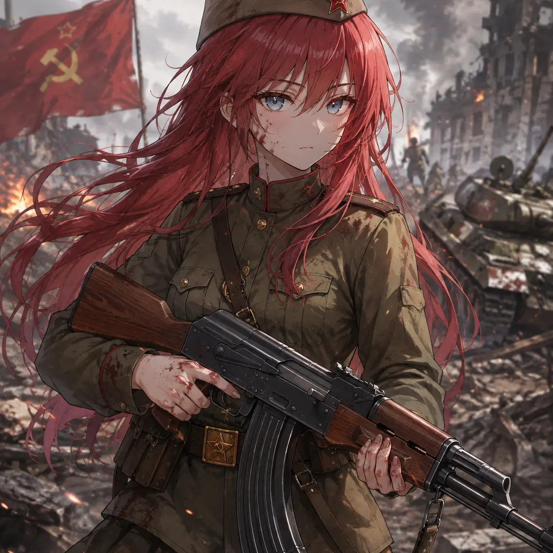 BrownPrawn4720의 祖国のために戦う少女