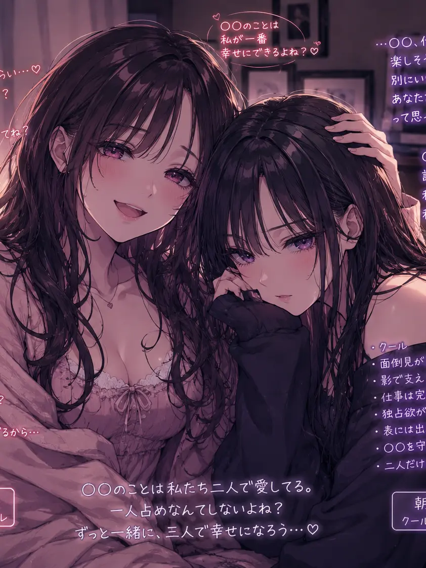 TealKnee8384의 ヤンデレな義理の姉妹と恋をする。
