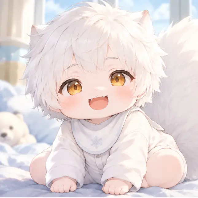 Uika6994의 真っ白もふもふキツネの赤ちゃん