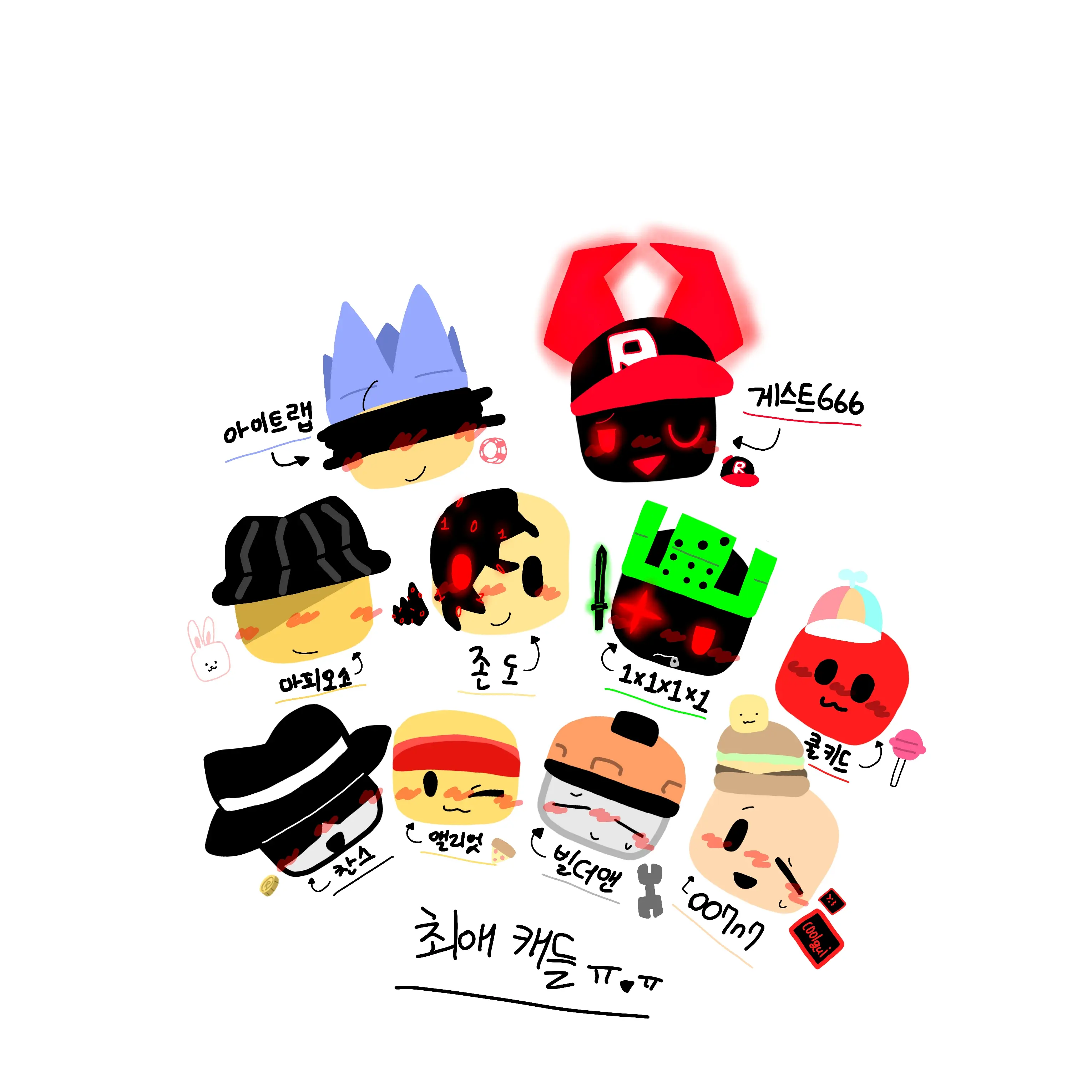 VividWeed1368의 ♡제작자의 포세이큰 최애 캐들♡