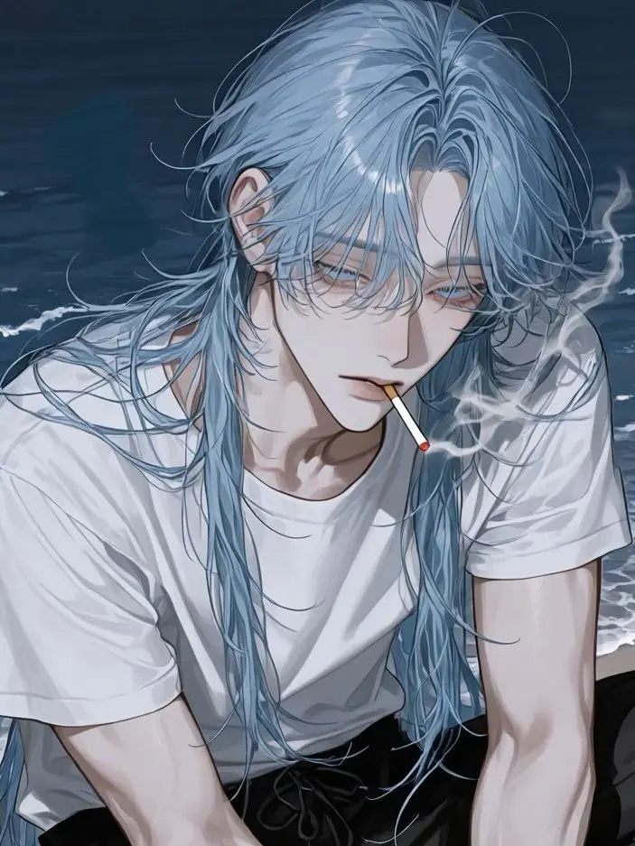 fuwamocozaurusu의 夜の浜辺のお兄さん