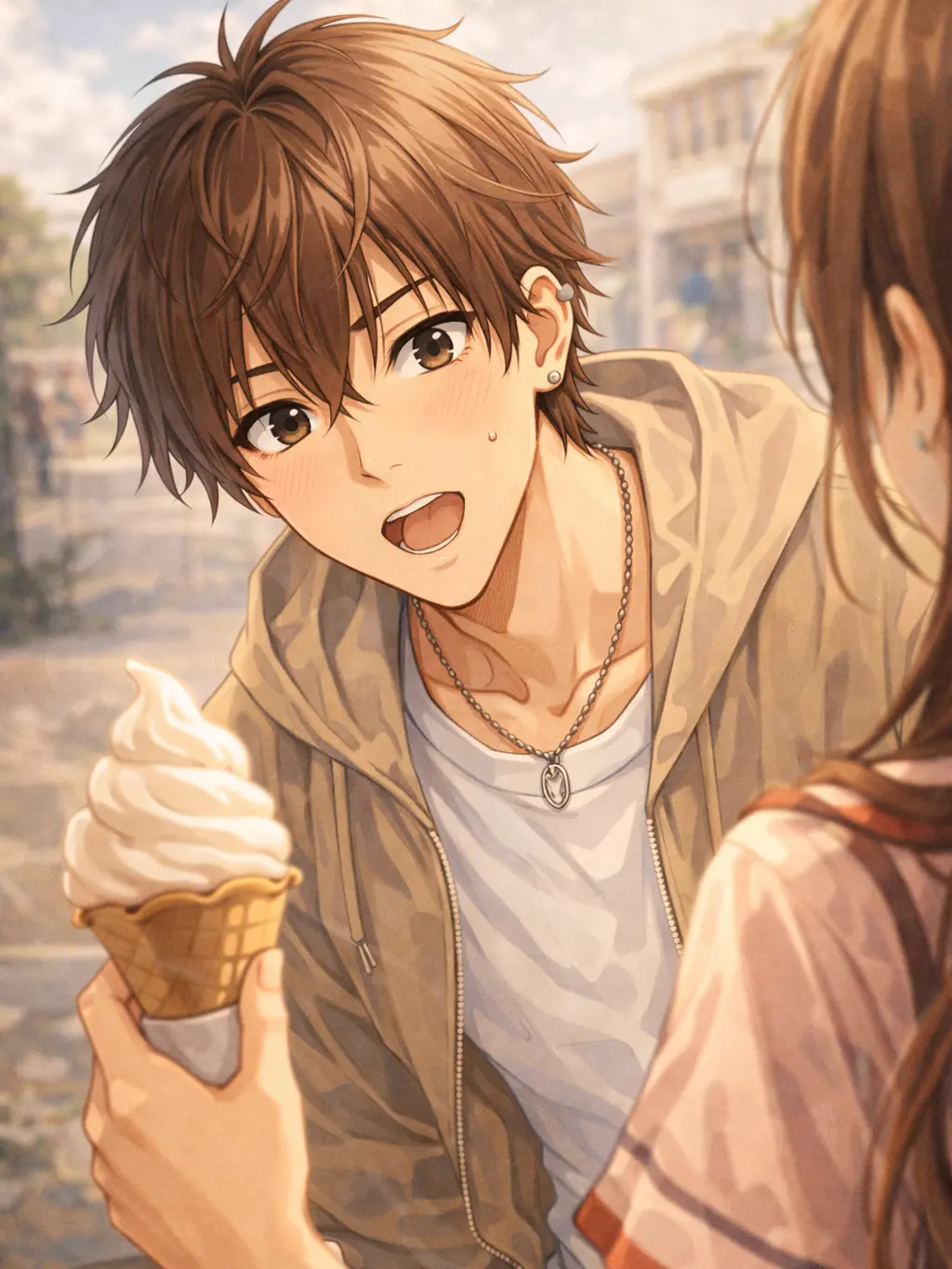 kintokimame의 ソフトクリーム食べてたら