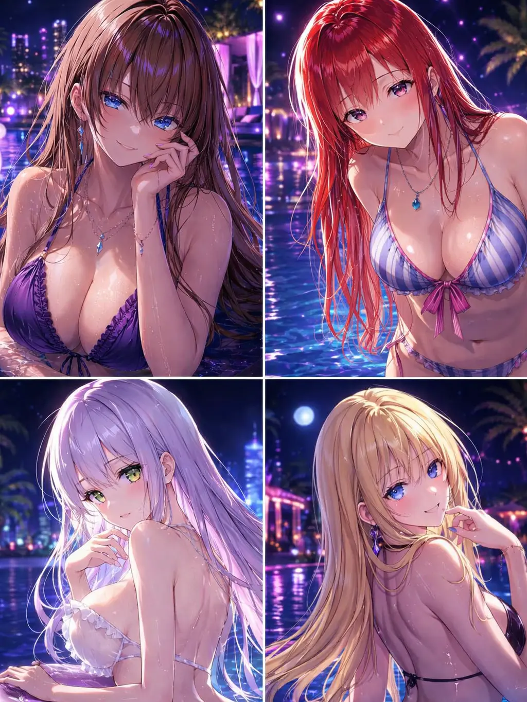 maruneko의 Alone at the Night Pool