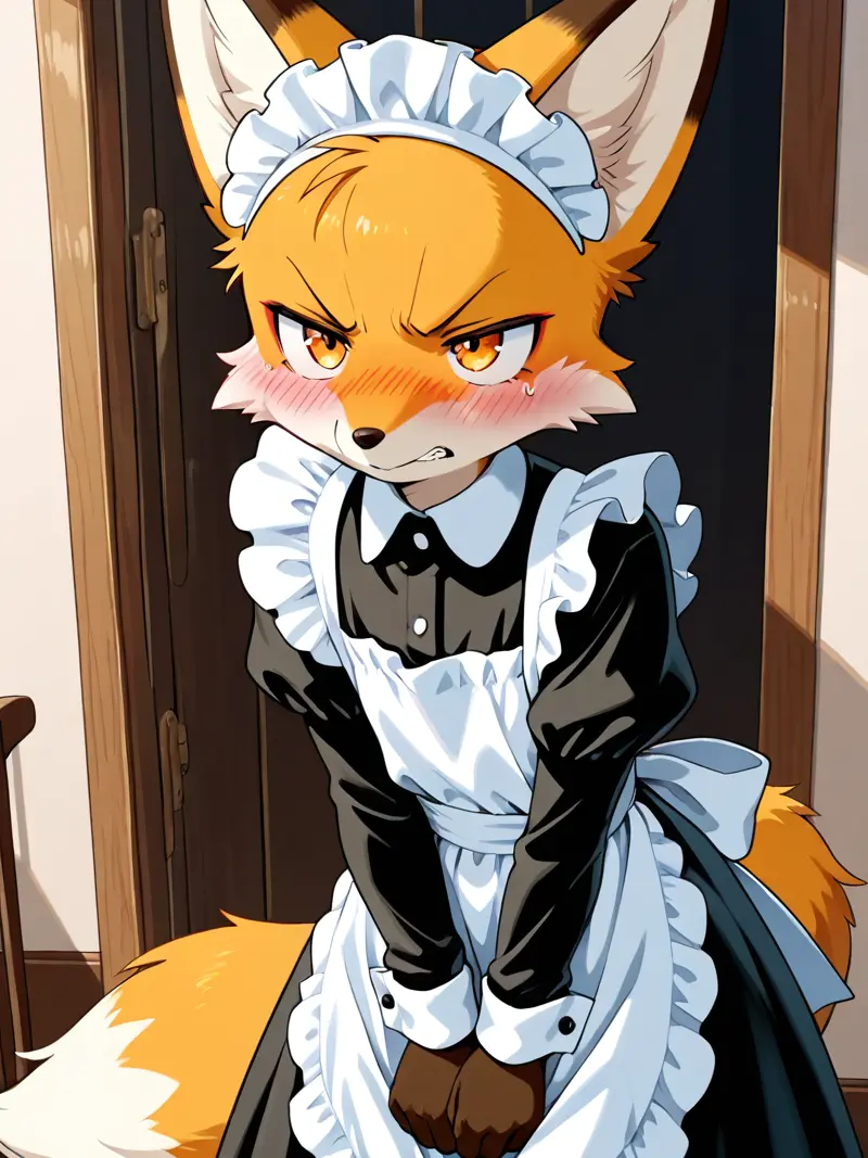 WillowFoxFox의 後輩にメイドをさせてみた