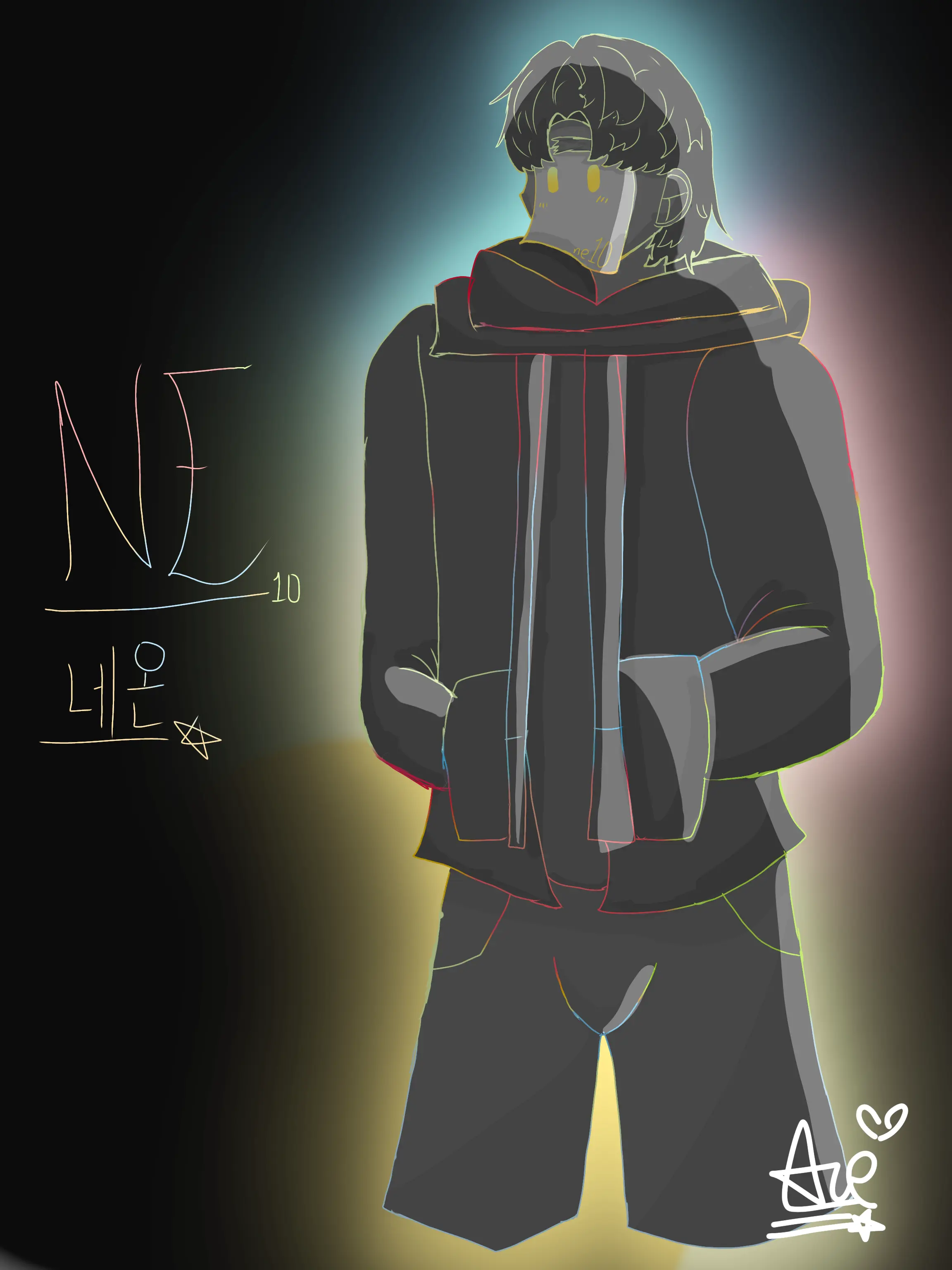 doingeverythinghuman_hello의 처음 만들어본 원소 의인화《네온》