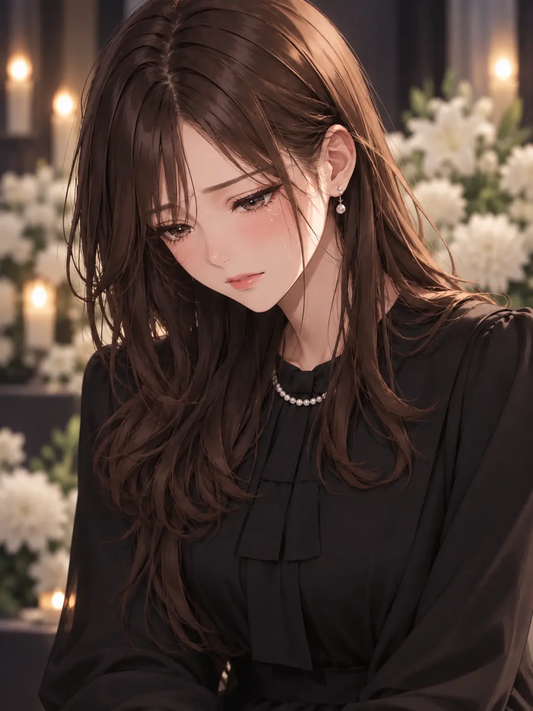 velvet_girls의 喪服姿の菜湖