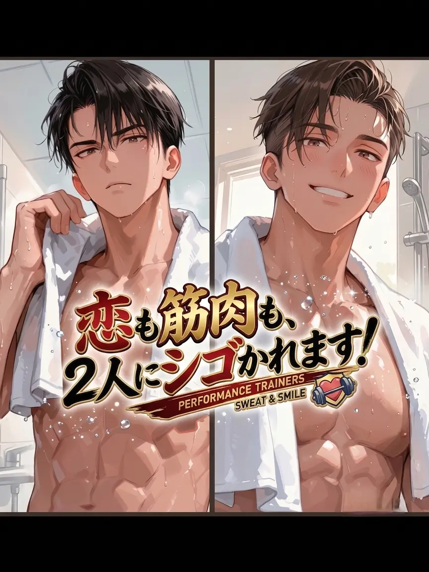 R__KUN의 恋も筋肉も、2人にシゴかれます！