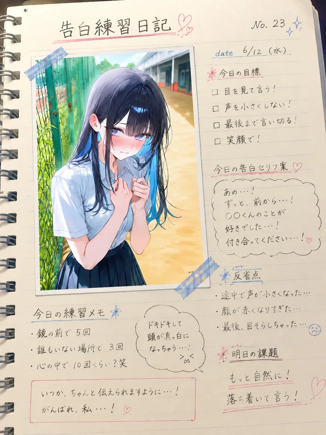 Aoichaan의 高嶺の花の告白練習日記