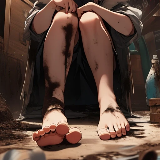 엄청 더러운 발