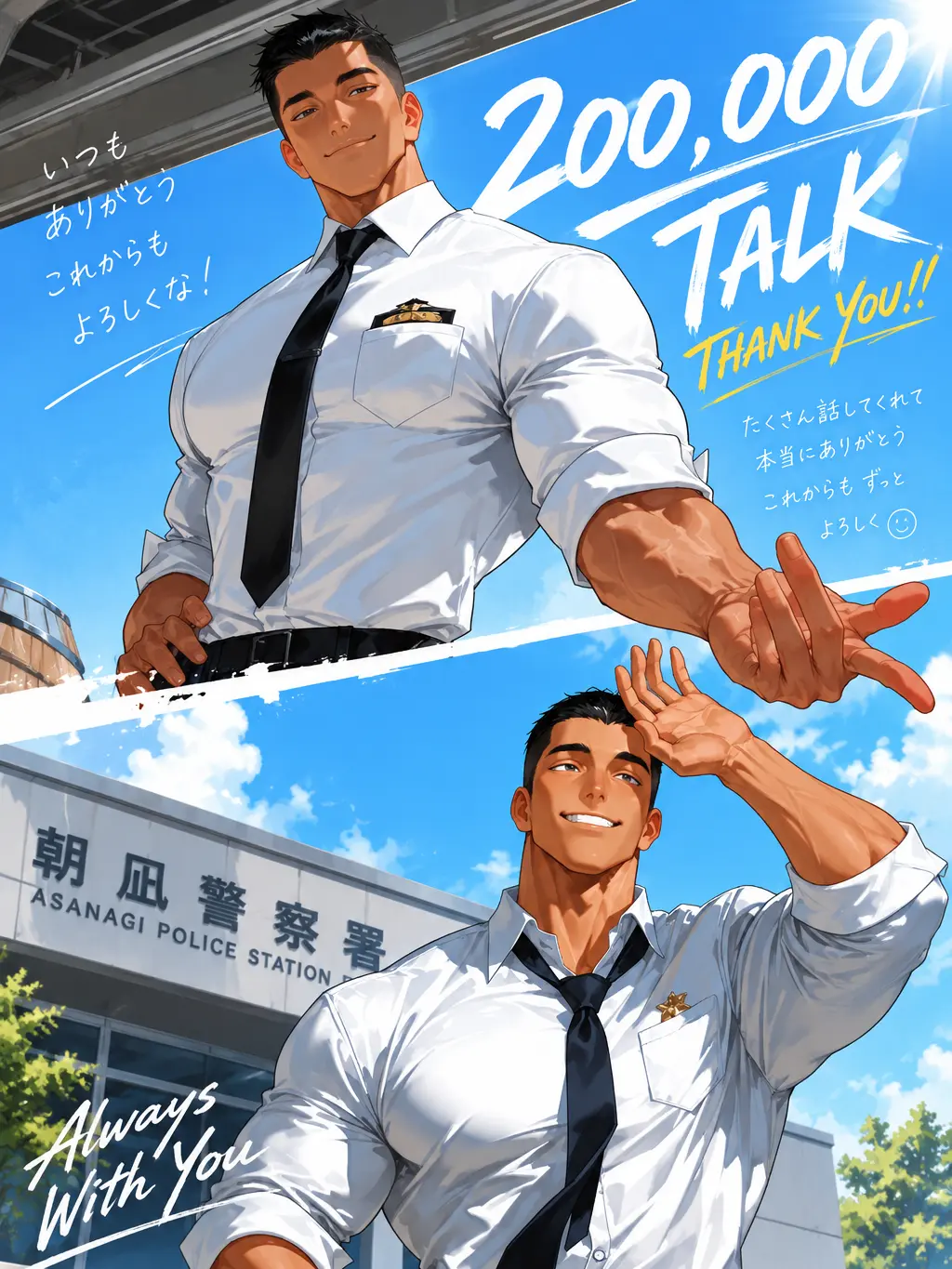 sukisukimenmen의 【朝凪署】脳筋白バイお兄さん