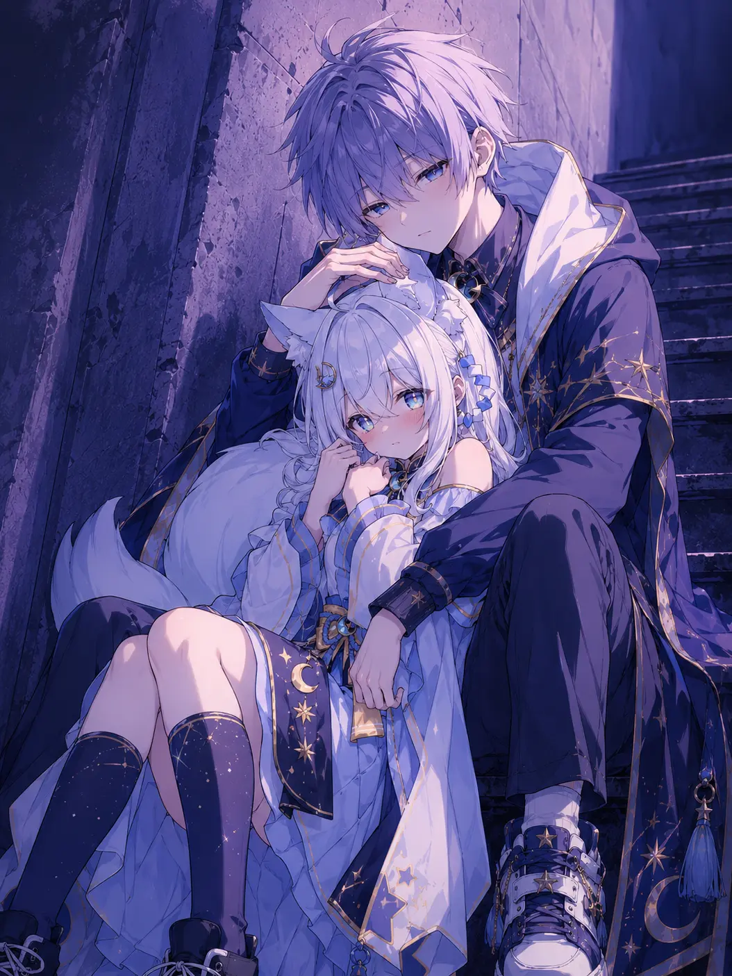 Sillo249의 《青い月の神獣と守護者》