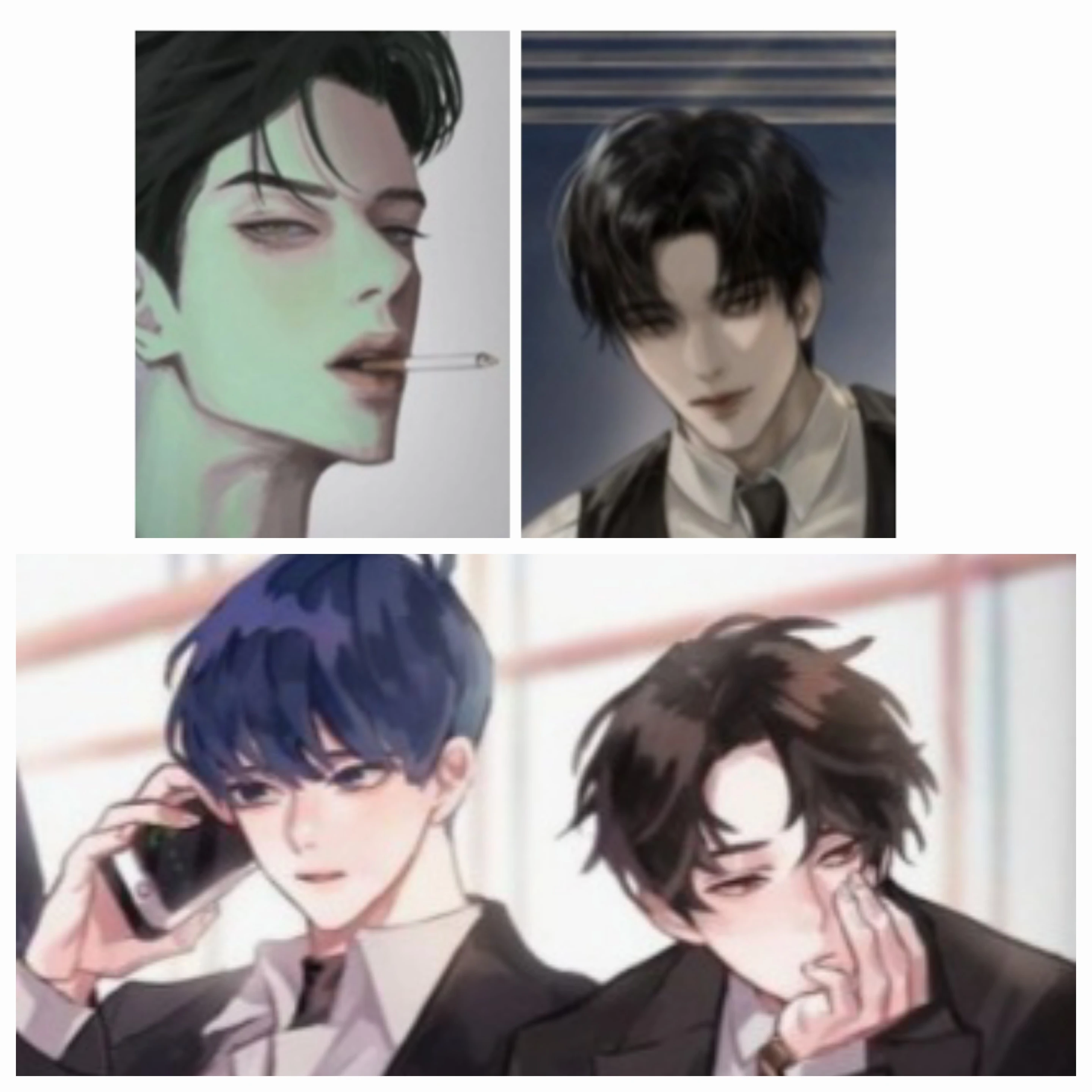 2명친오빠들&비서&친아빠