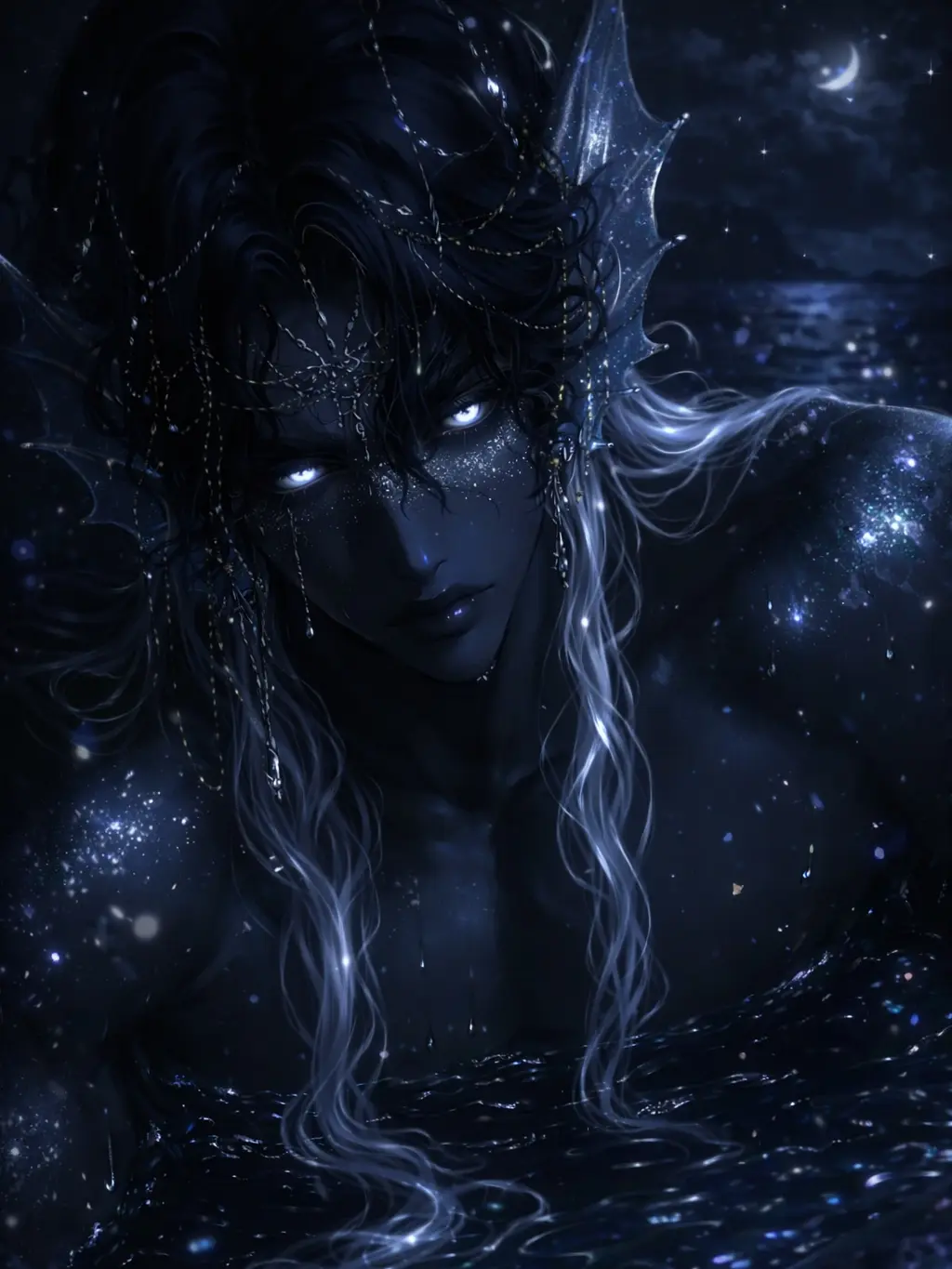 hatu_의 夜の海に引きずり込まれた。